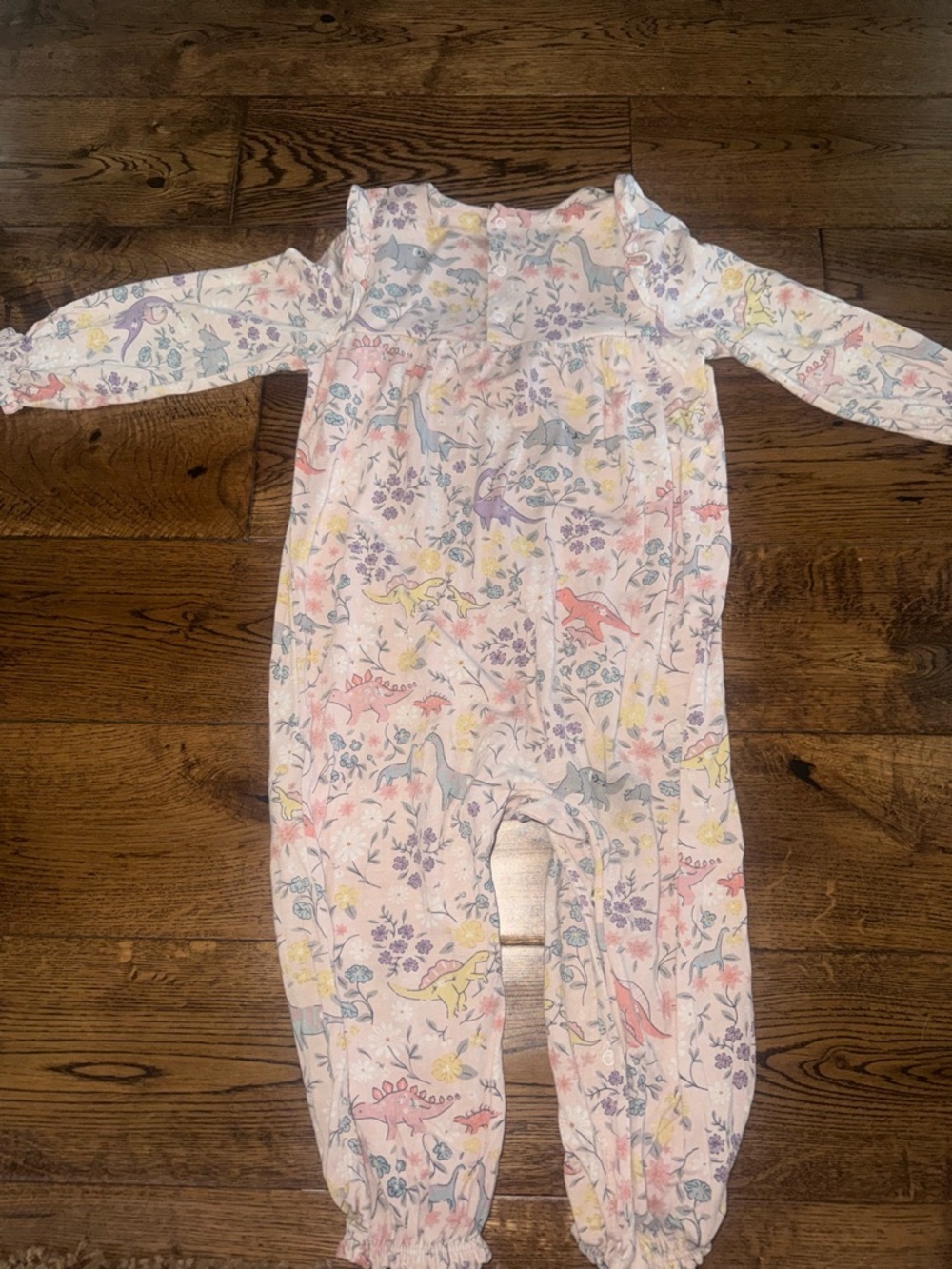 Angel Dear Bamboo Dino Pink Romper 18/24 Month - Picture 3 of 3